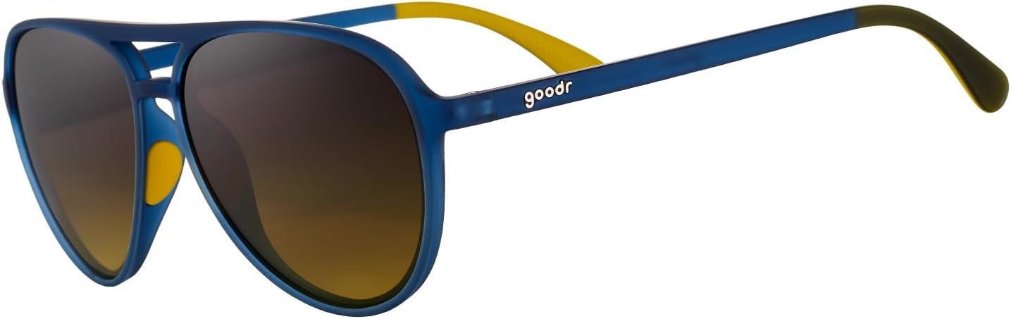 goodr Polarized Aviator Sunglasses, Large Sized (Mach G), UV400 Protection, No Slip, No Bounce