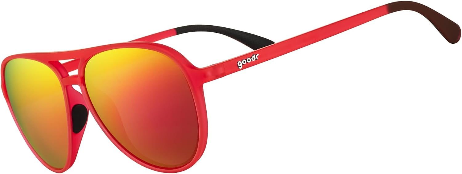 goodr Polarized Aviator Sunglasses, Large Sized (Mach G), UV400 Protection, No Slip, No Bounce