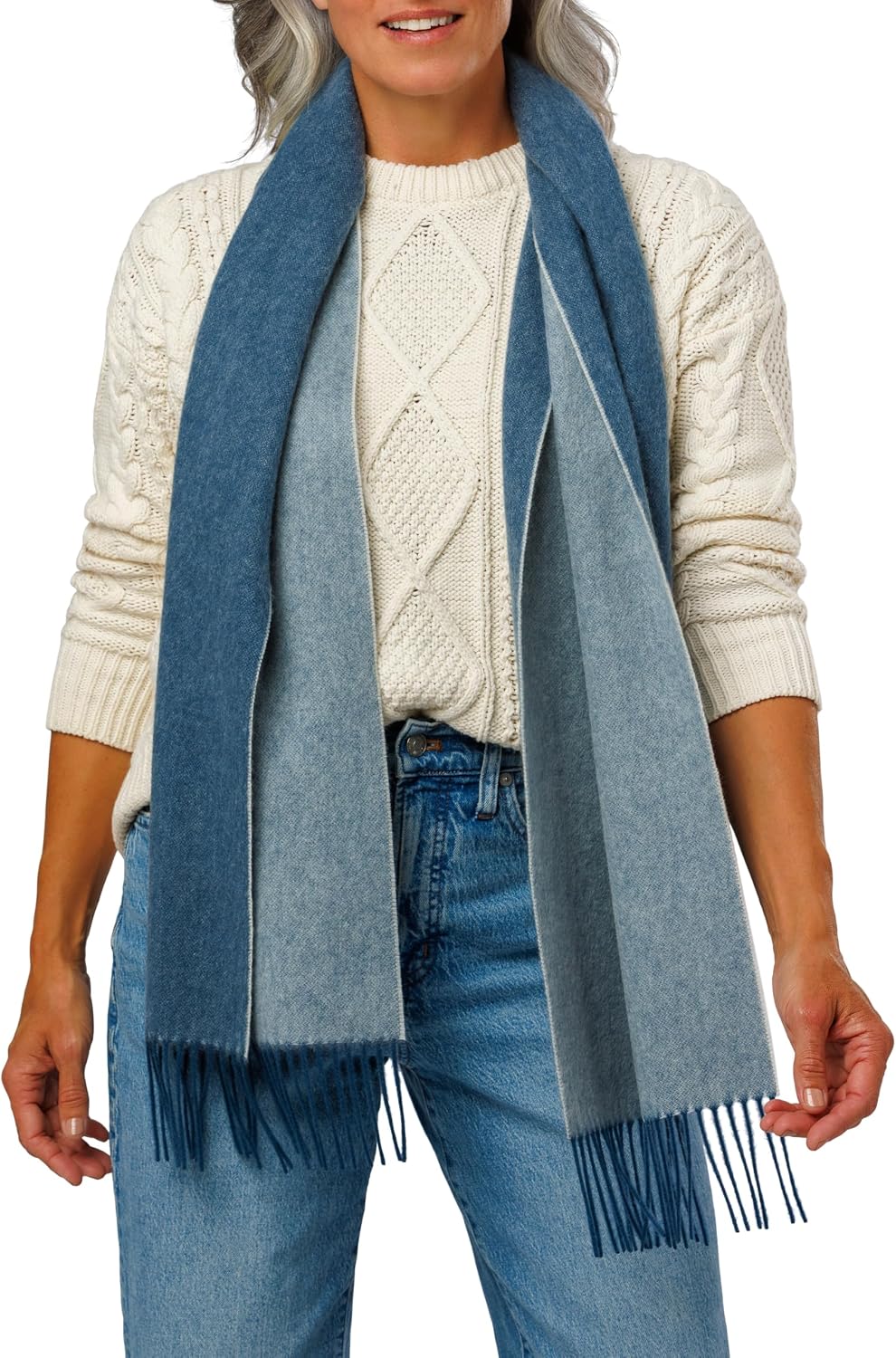 Fishers Finery Women's 100% Pure Cashmere Winter Scarf