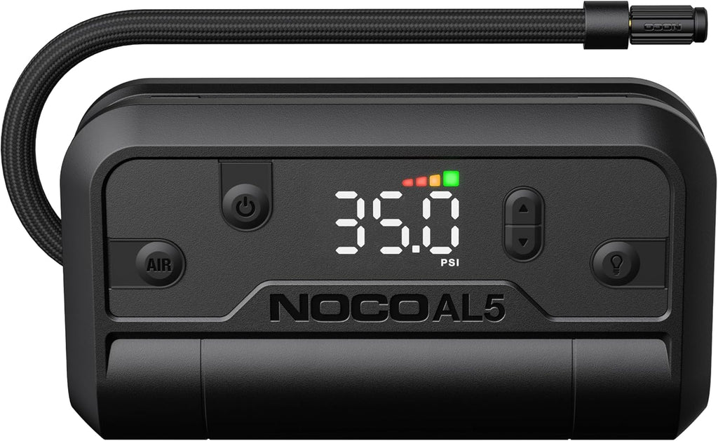 NOCO Air AL5: Cordless Tire Inflator – Portable Rechargeable Air Compressor with USB-C – 17 LPM Inflates 0–40 PSI in 7 Minutes – Digital Gauge + Auto-Shutoff – For Tires up to 31-Inches