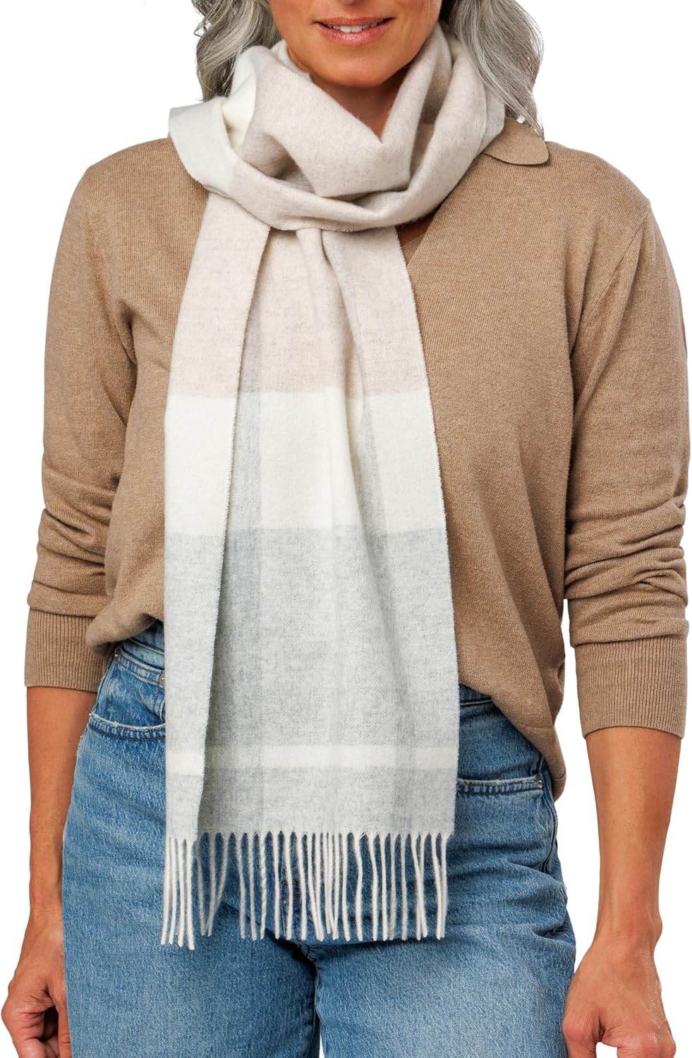 Fishers Finery Women's 100% Pure Cashmere Winter Scarf