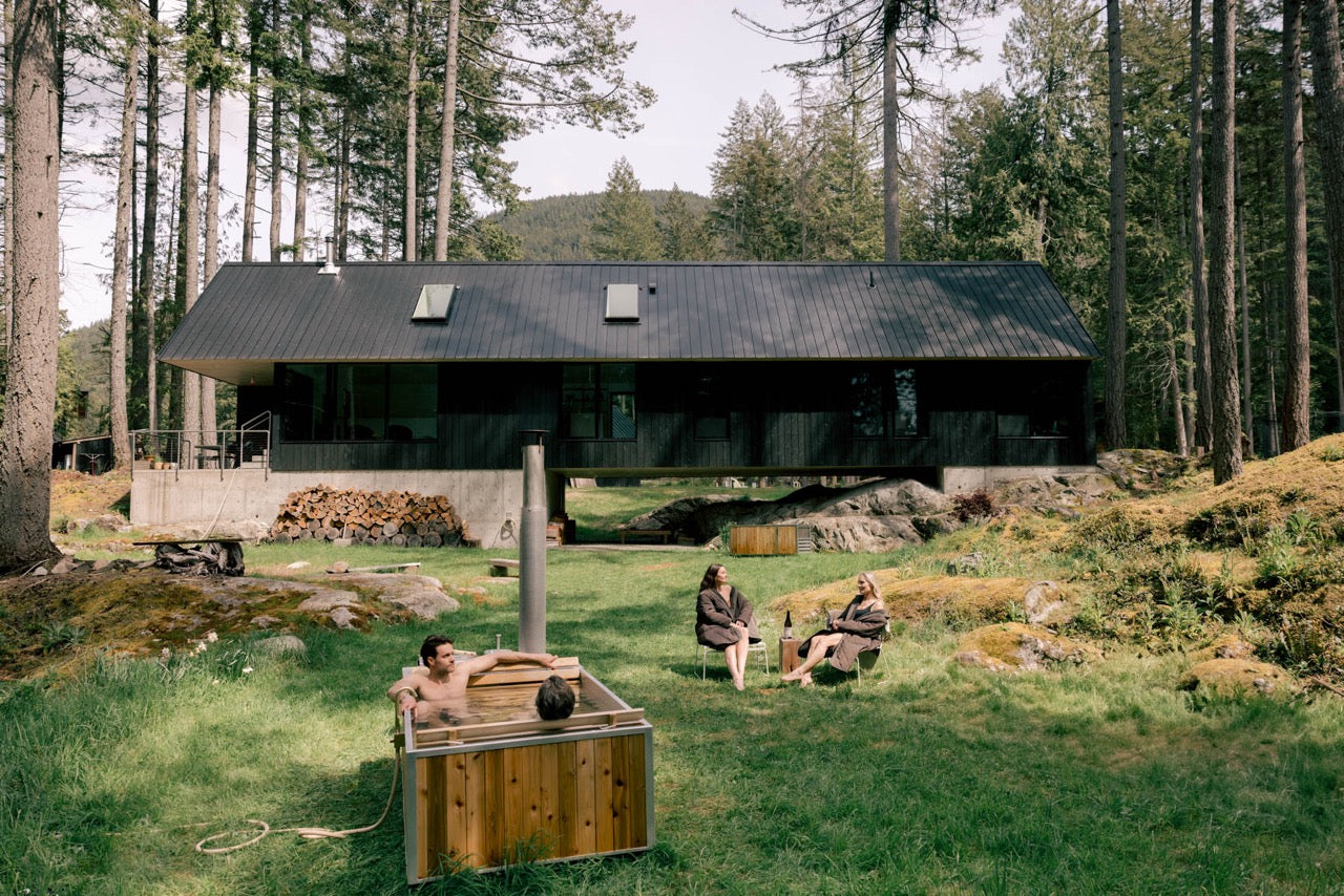 Group Wood Burning Hot Tub
