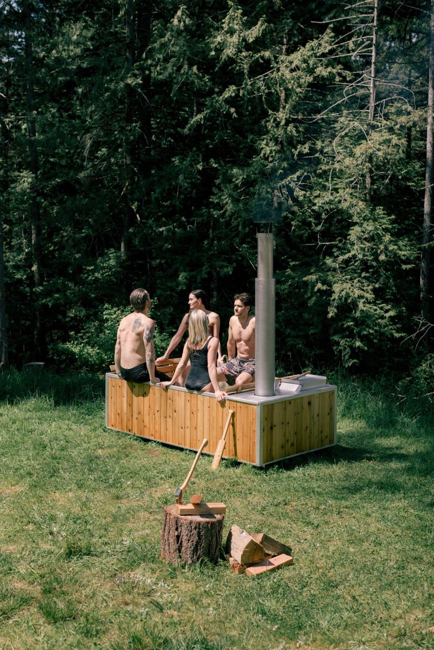 Group Wood Burning Hot Tub
