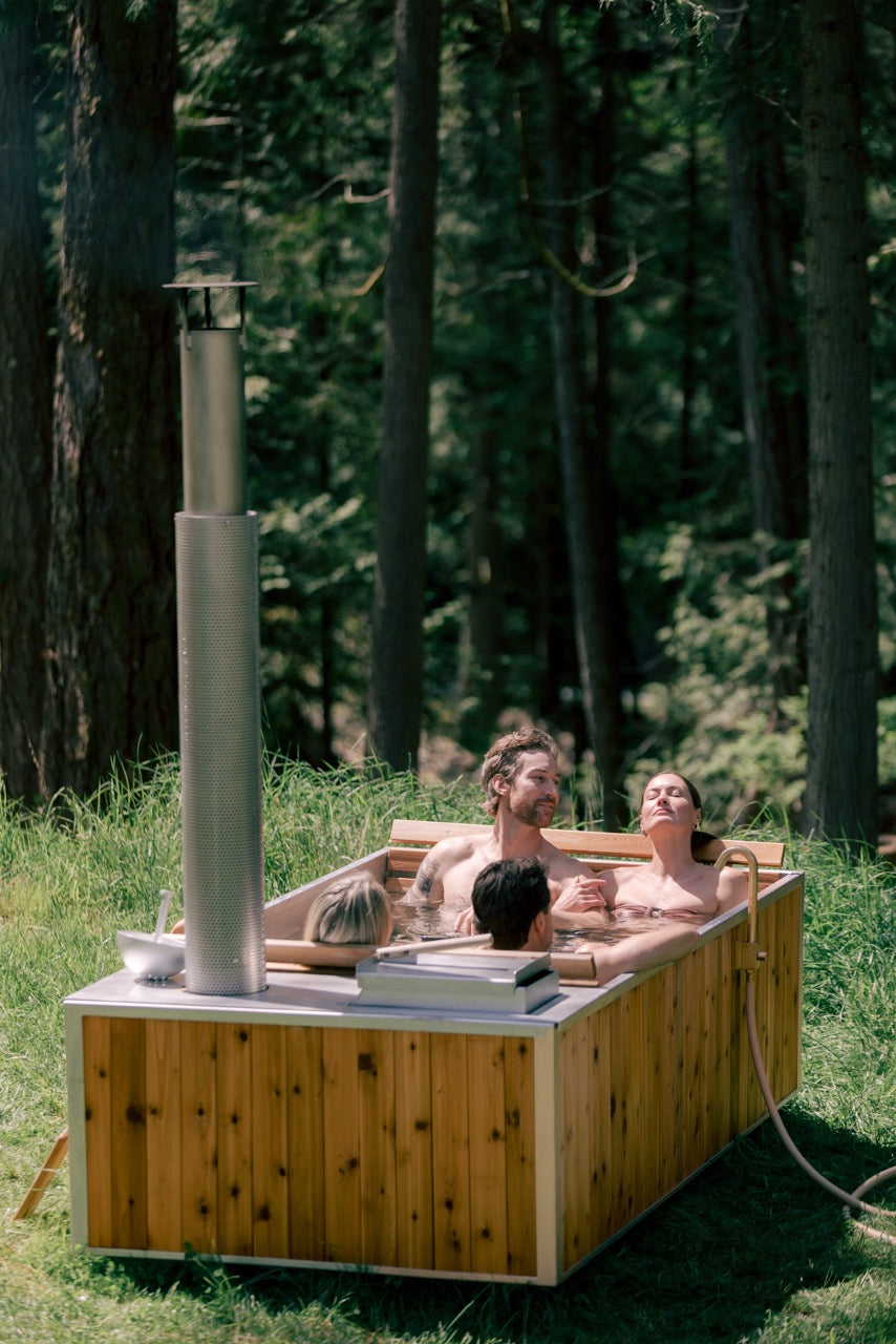 Group Wood Burning Hot Tub