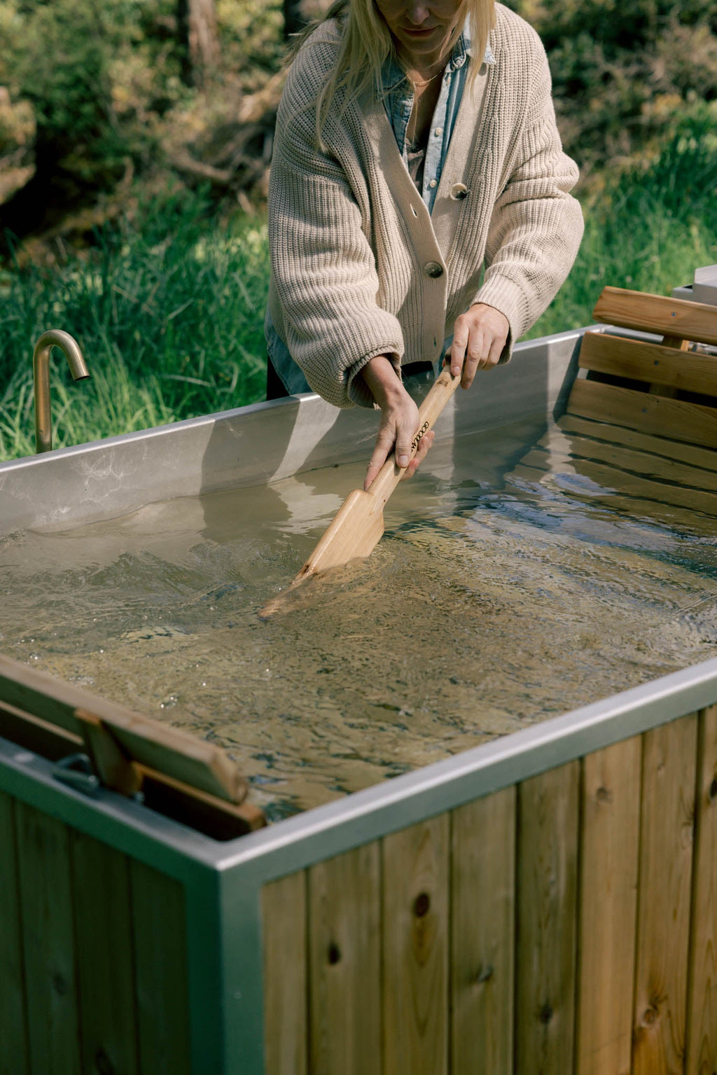 Group Wood Burning Hot Tub