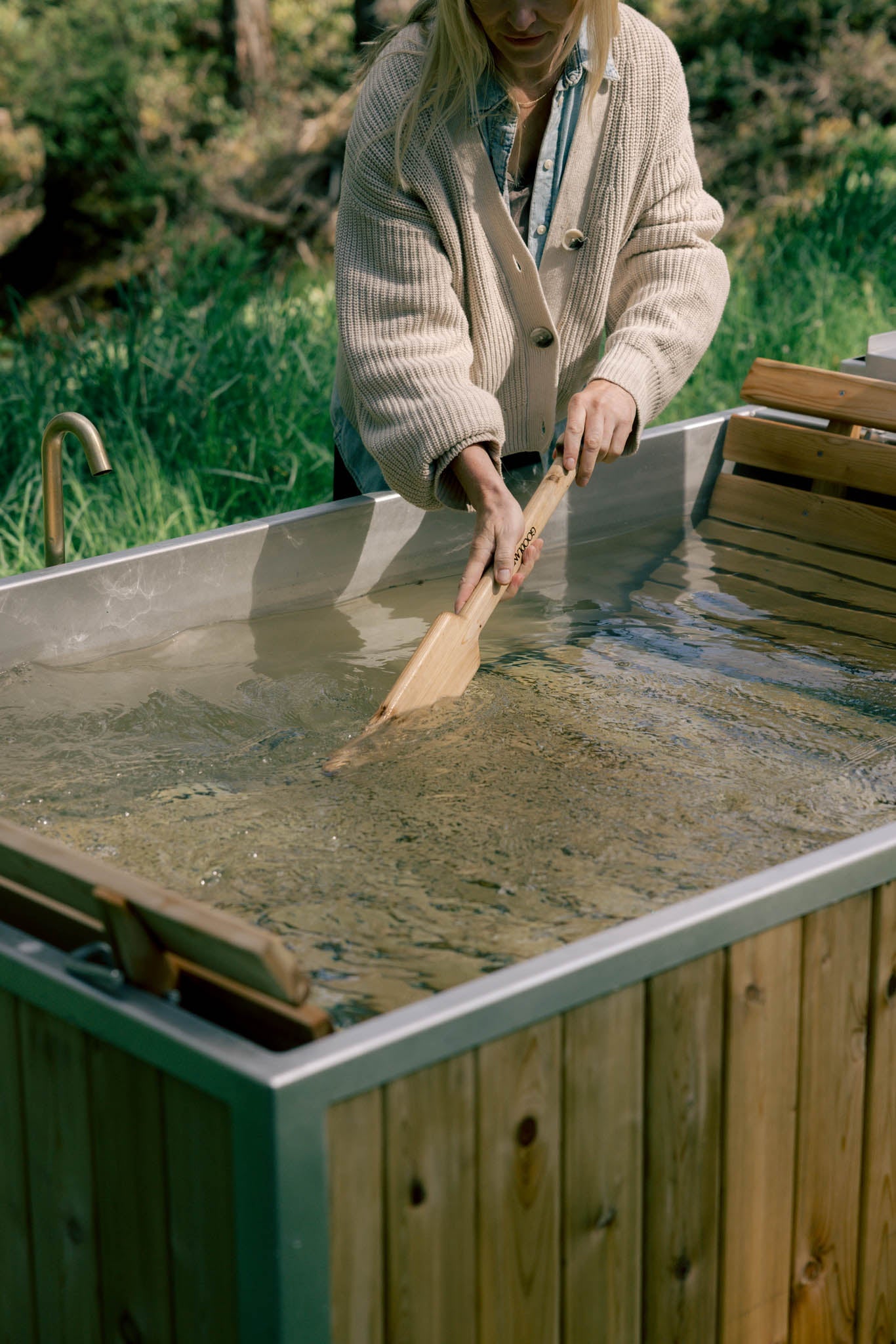 Group Wood Burning Hot Tub