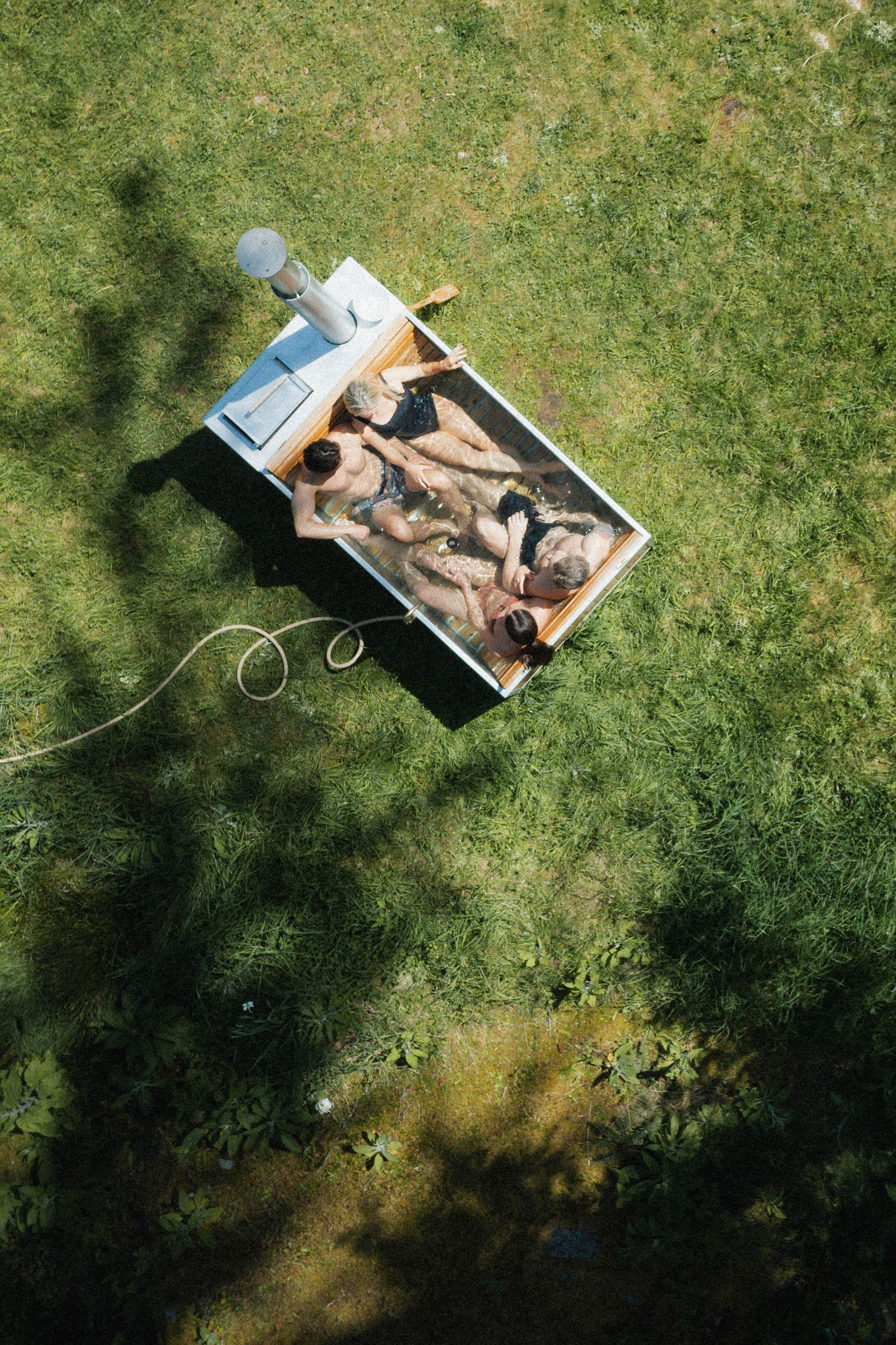 Group Wood Burning Hot Tub
